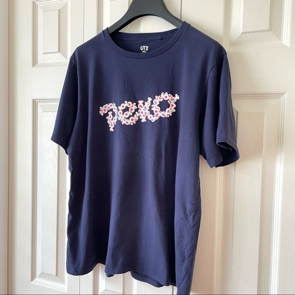 3/$30 Uniqlo Women’s Navy Blue Peko Tee - Picture 3 of 8